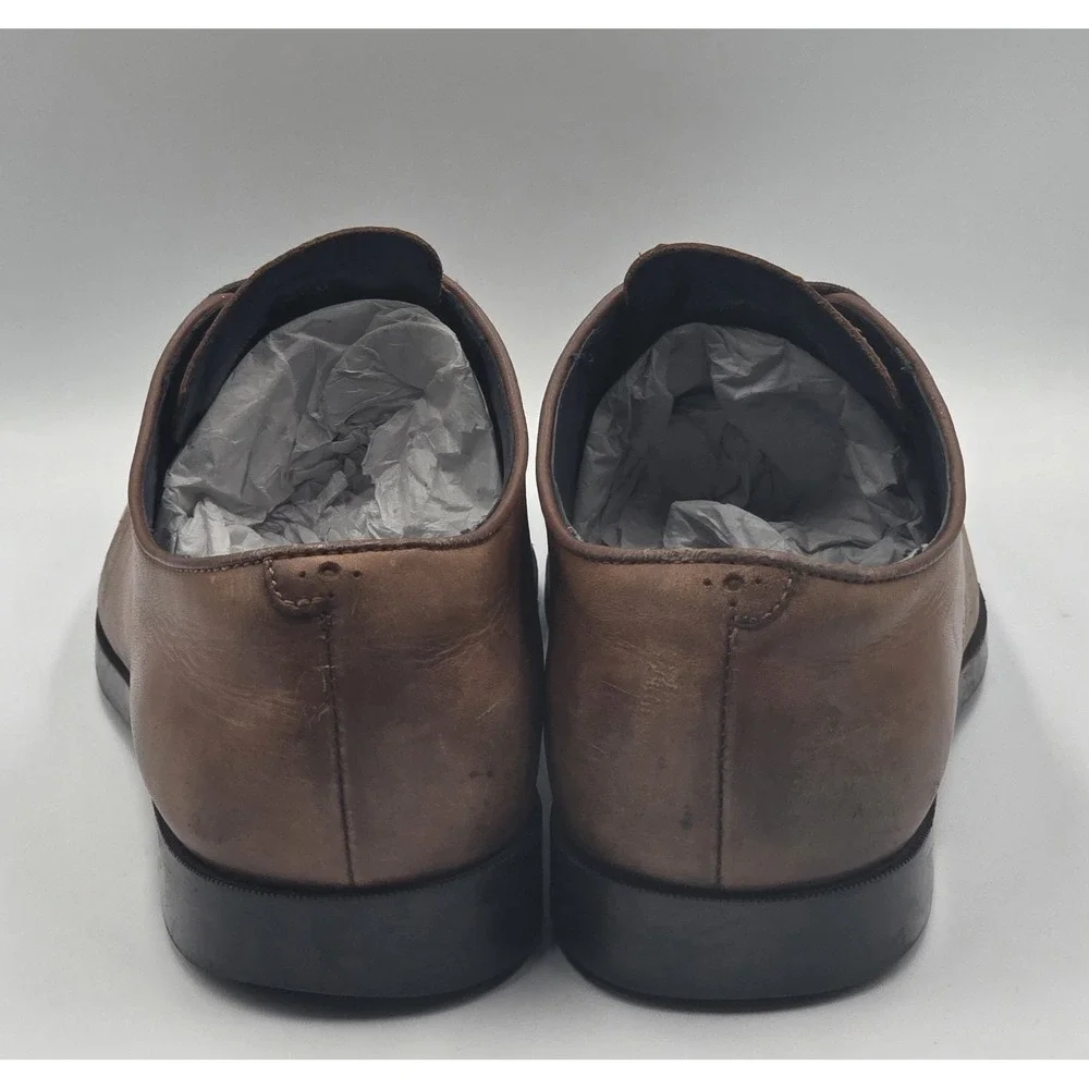 Cole Haan Jefferson Grand Brown Leather Plain Toe Oxford Shoes Mens 10.5M